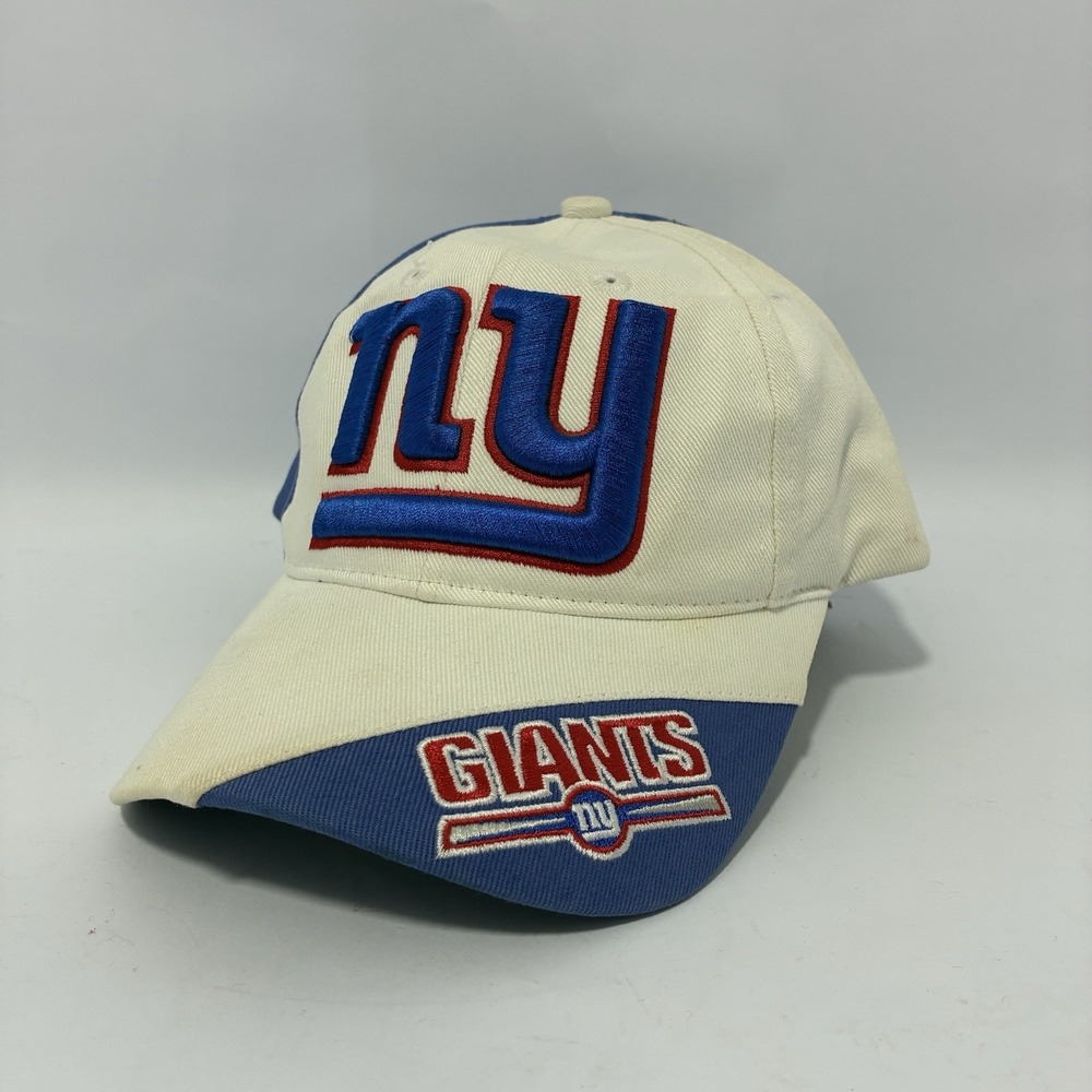 VTG New York Giants NFL Hat Cap Adjustable Blue White Red Embroidered Football